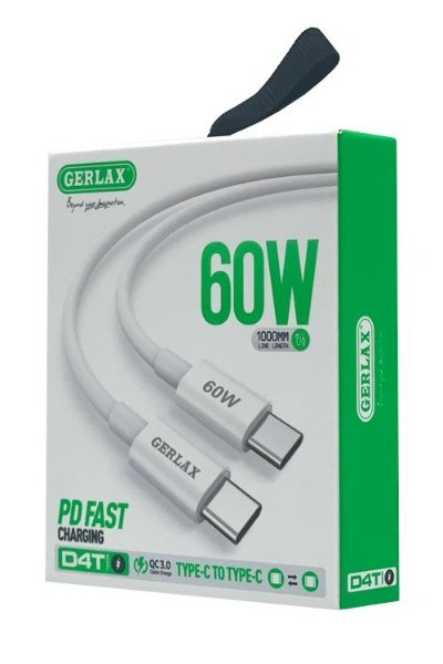 Cable USB Tipo C a Tipo C 60W 1m Blanco