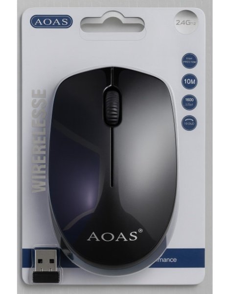 Mouse Inalámbrico RF 2.4G AOAS 2837