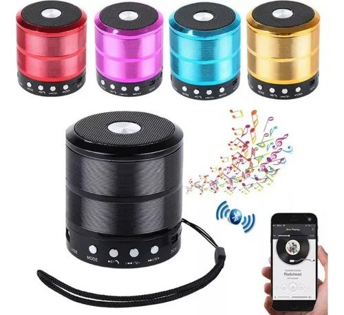 Mini Parlante Cilíndrico 887 Metálico