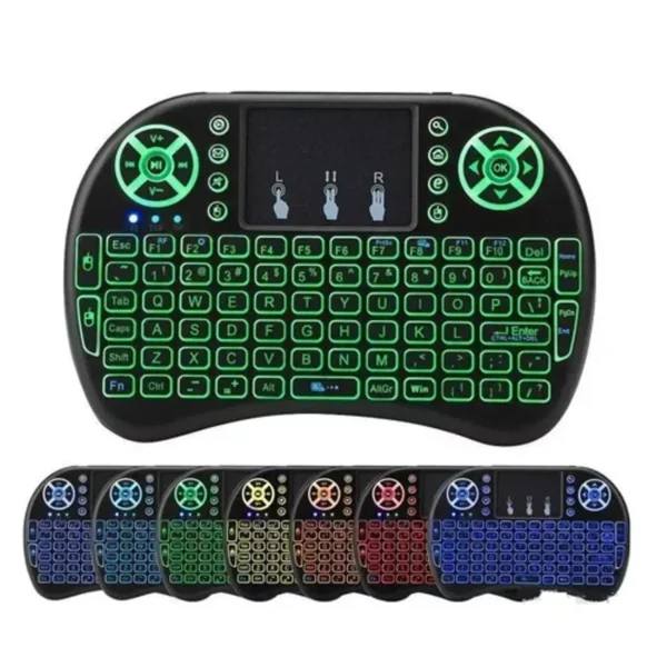 Mini Teclado Smart TV RGB Inalámbrico