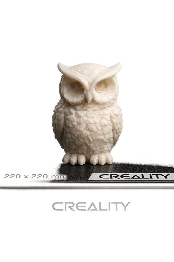 Búho Decorativo Impreso en PLA 3D 4 cm Blanco