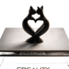 Escultura Gatos Corazón 8 cm