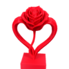 EsculturaCorazonRosa Escultura Corazón con Rosa 10 cm PLA Rojo