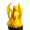 EstatuaDragon1 Estatua Dragón Amarillo 8 cm sobre Calaveras