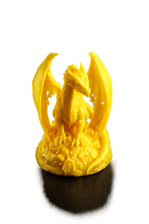 EstatuaDragon1 Estatua Dragón Amarillo 8 cm sobre Calaveras