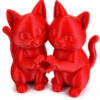 Escultura Pareja de Gatos Corazón 8 cm Roja