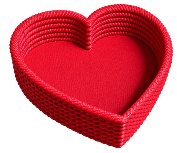 Caja Corazón Trenzada Roja 10 × 10 cm